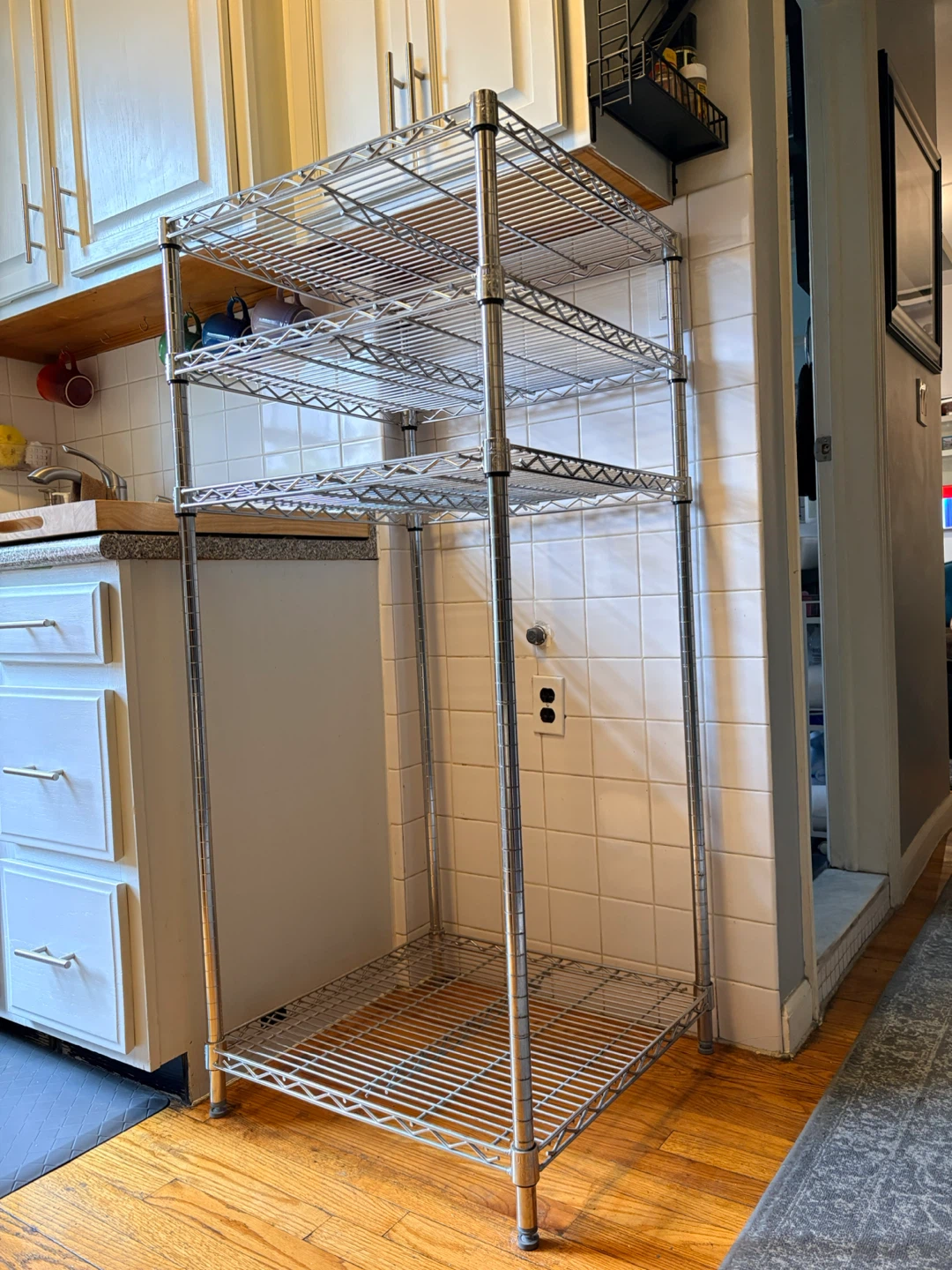 Chrome Wire Shelving Unit