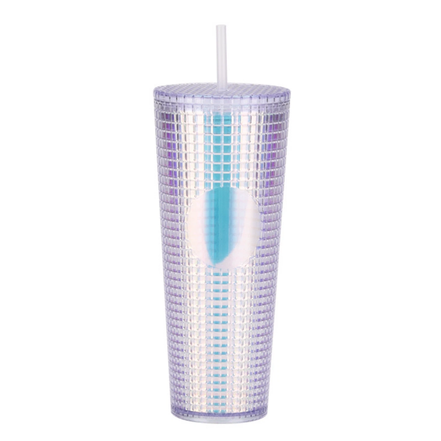 Tumbler with Straw - Rainbow/Iridescent - photo 2