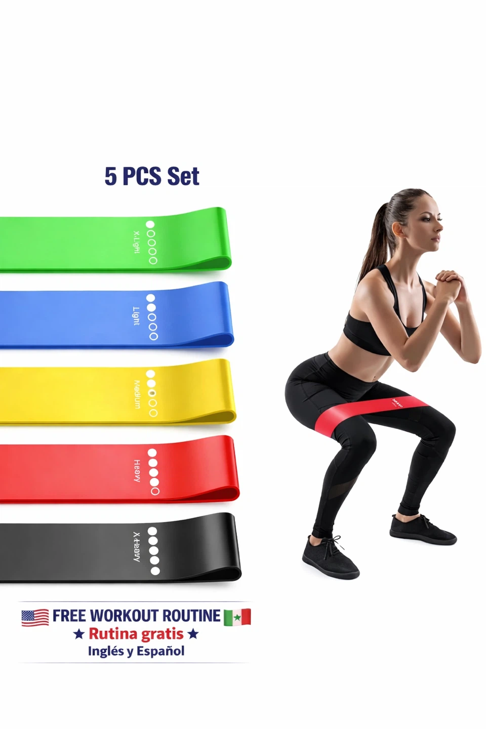 5 Piece Resistance Band Set