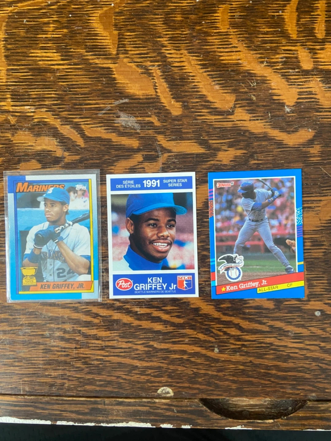 Ken Griffey Jr Baseball Card Lot 3 Cards Topps Donruss Post - photo 5