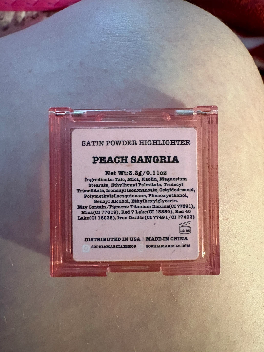 Sophia + Mabelle Satin Powder Highlighter - Peach Sangria - photo 2