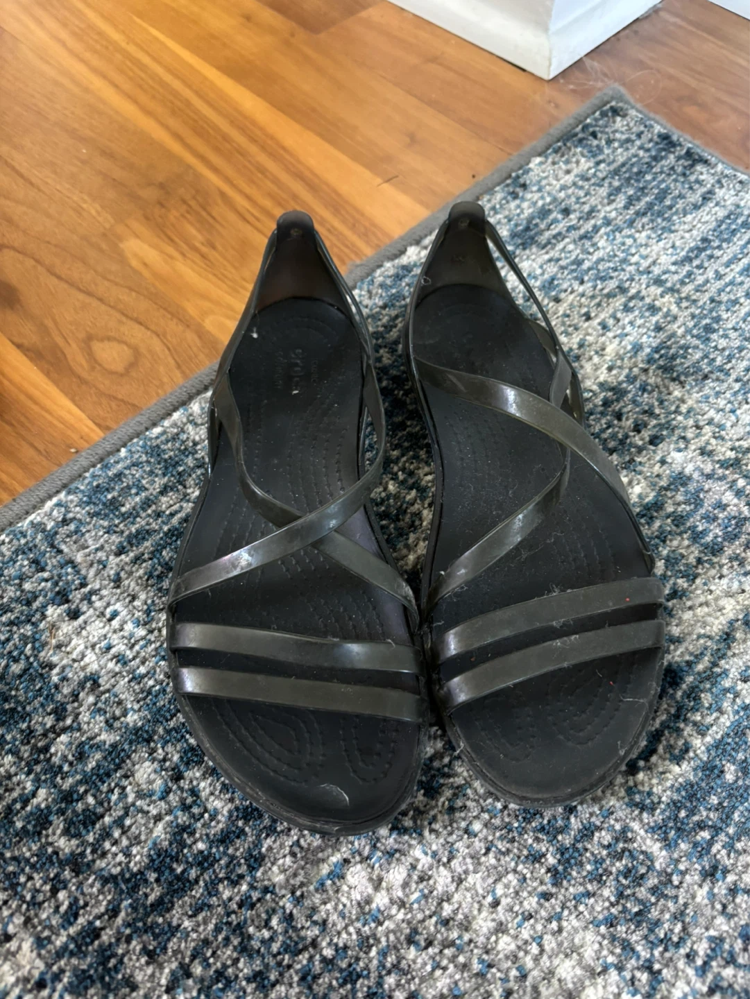 Crocs Black Strappy Flat Sandals - photo 2