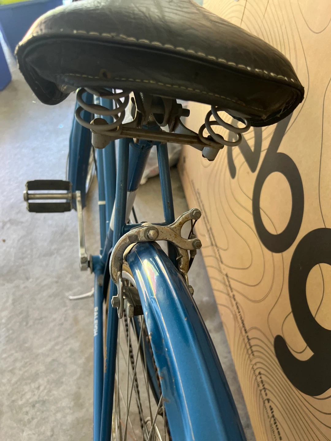 Raleigh Blue Cruiser Bicycle with Basket - photo 4