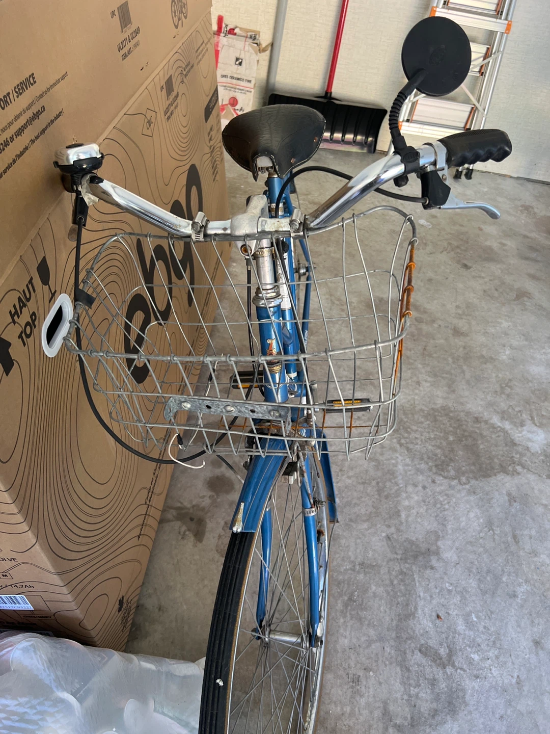 Raleigh Blue Cruiser Bicycle with Basket - photo 2