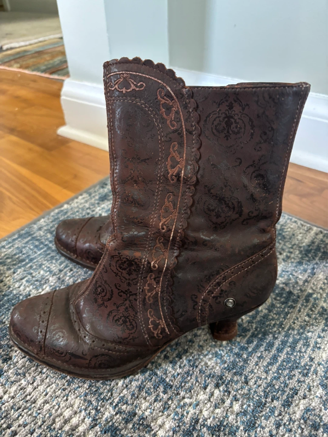 Brown Leather Ankle Boots