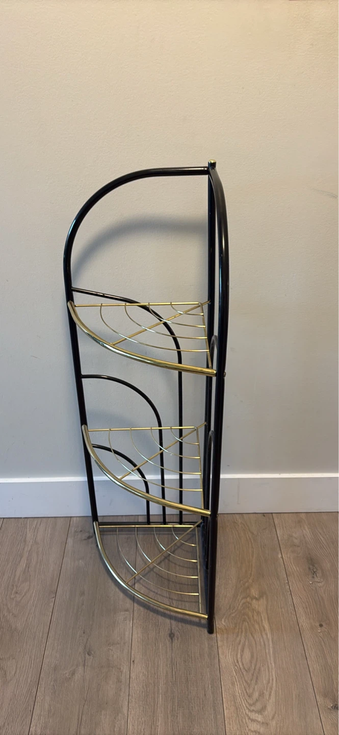 Black and Gold Corner Shelf Unit - photo 4