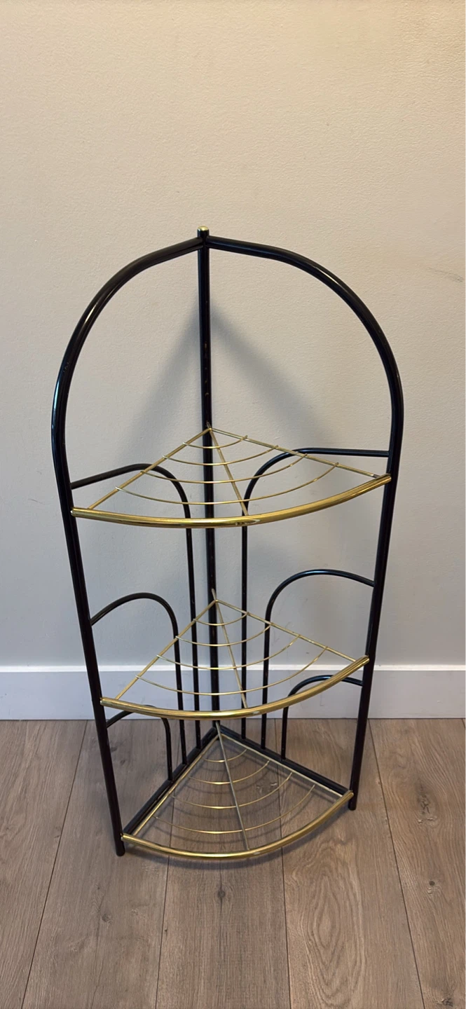 Black and Gold Corner Shelf Unit - photo 5