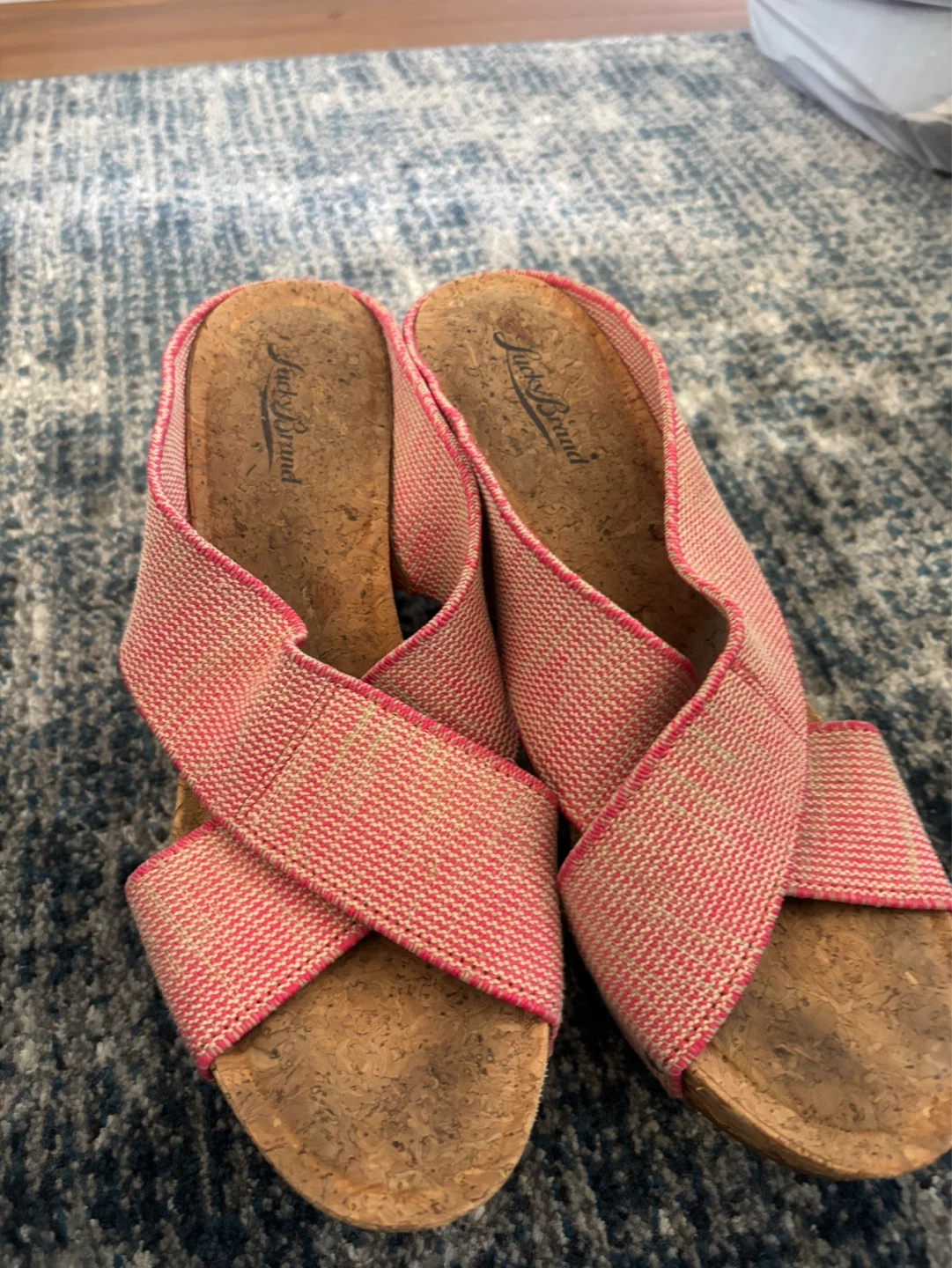 Lucky Brand Red Wedge Sandals