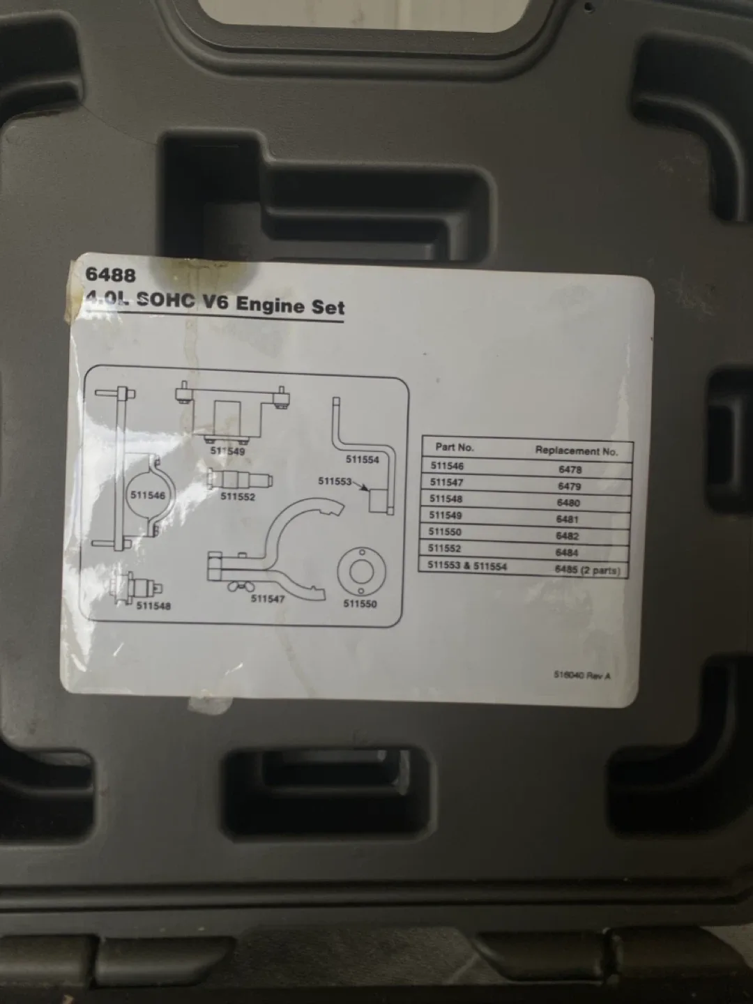 OTC 6488 Ford 4.0L SOHC V6 Cam Tool Kit - photo 5