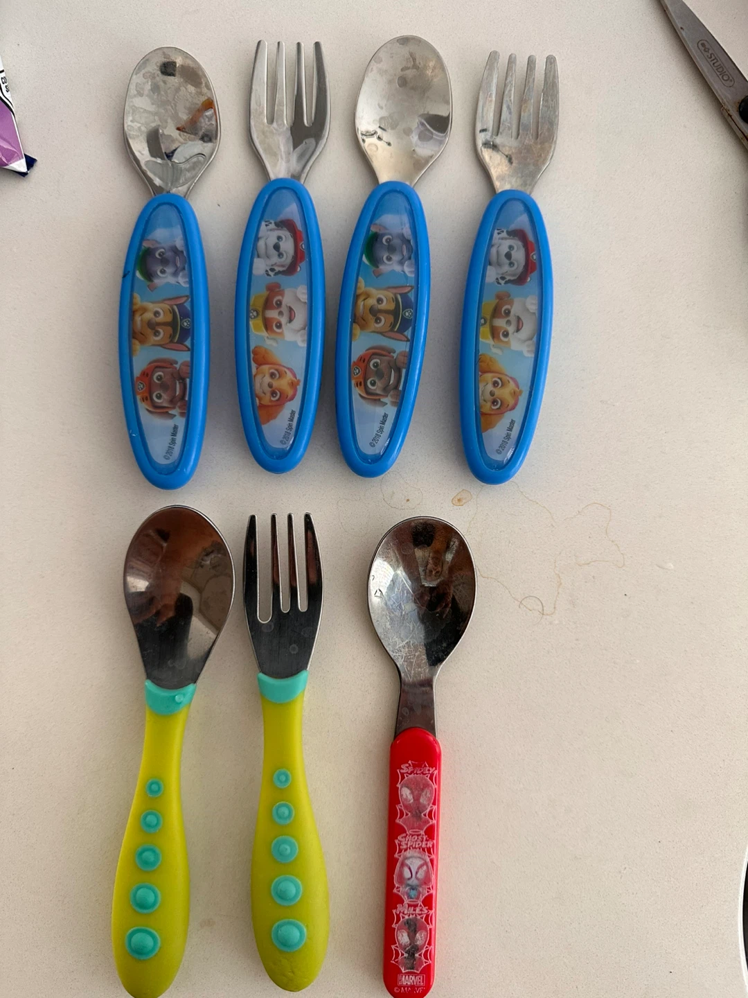 Mixed Toddler Cutlery Set - Playtex, First Essentials, Marvel