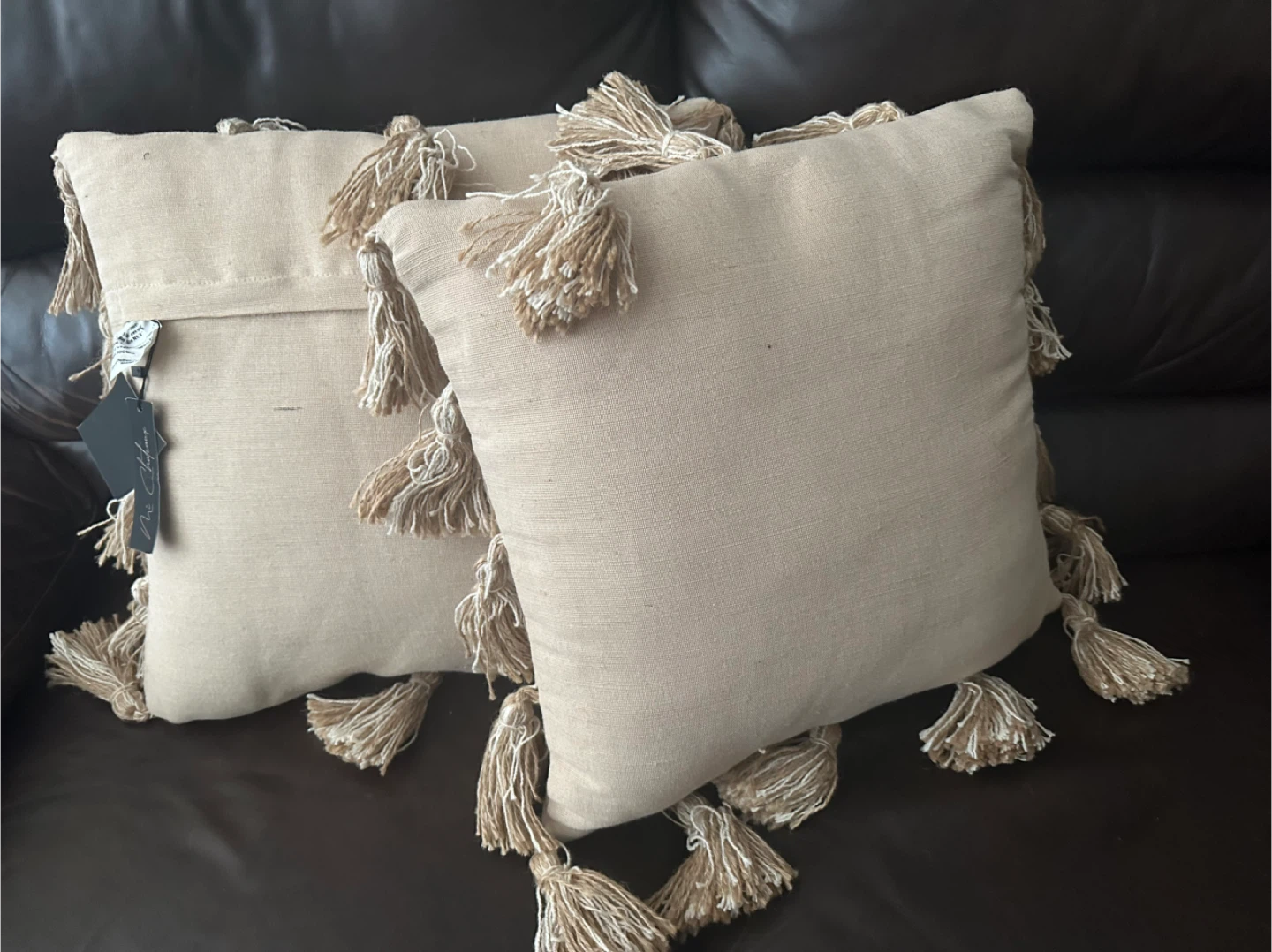 2 Bouclair cushions