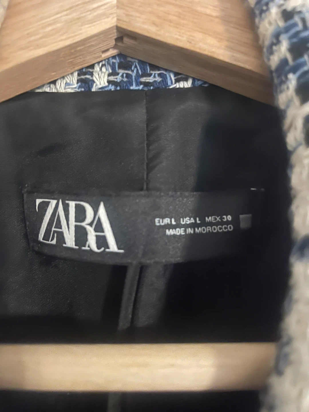 Zara Plaid Blazer Jacket Size L - photo 2