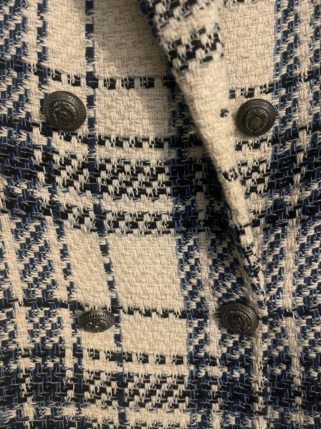 Zara Plaid Blazer Jacket Size L - photo 4