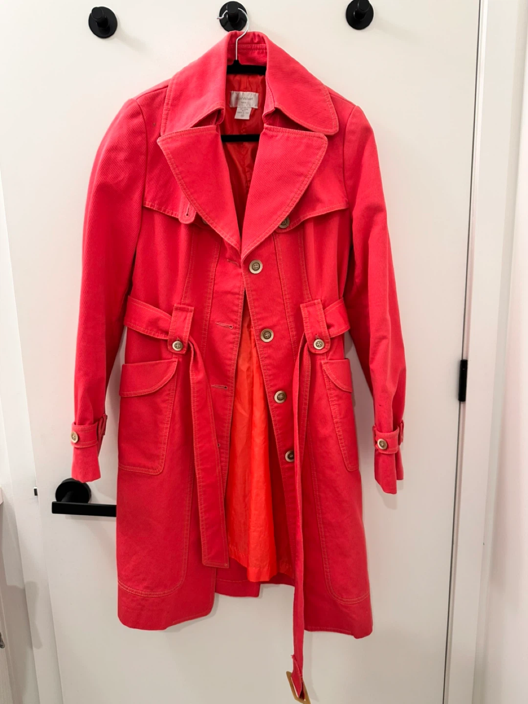 Paris Coral Trench Coat - Size M - photo 4