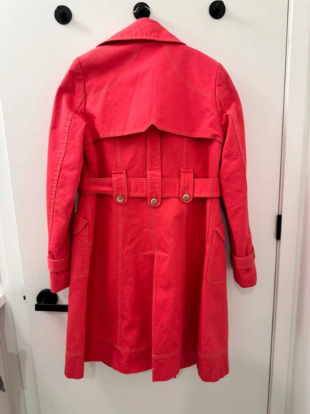Paris Coral Trench Coat - Size M - photo 2