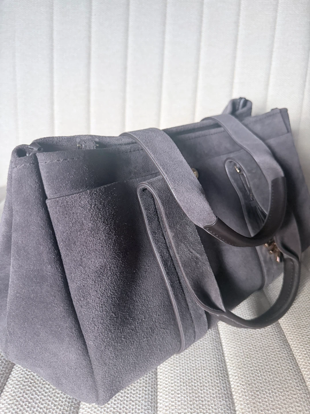 Michael Kors Suede Satchel Bag - Black - photo 2