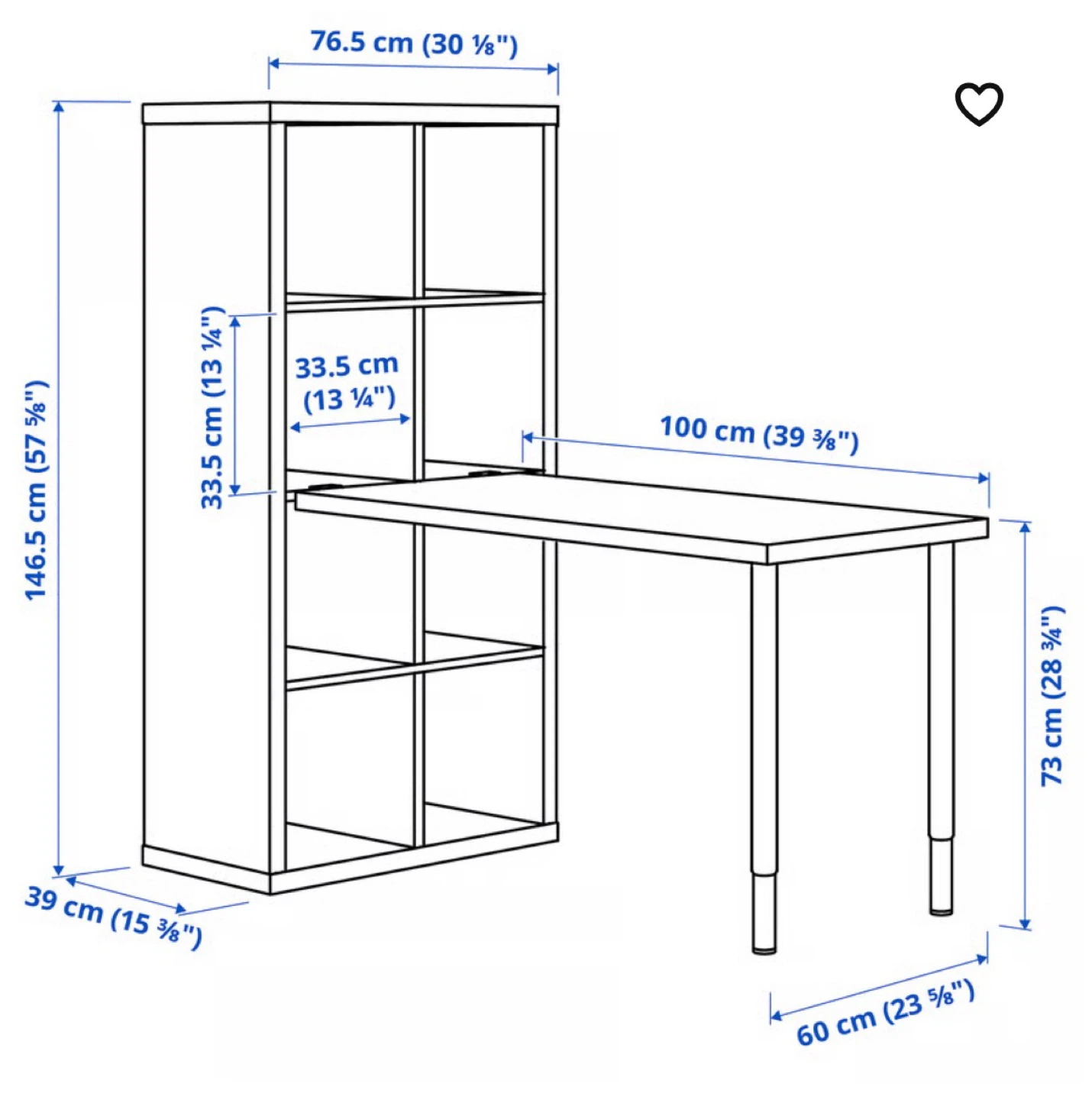IKEA kallax linnmon Corner Desk with Shelving Unit - photo 4