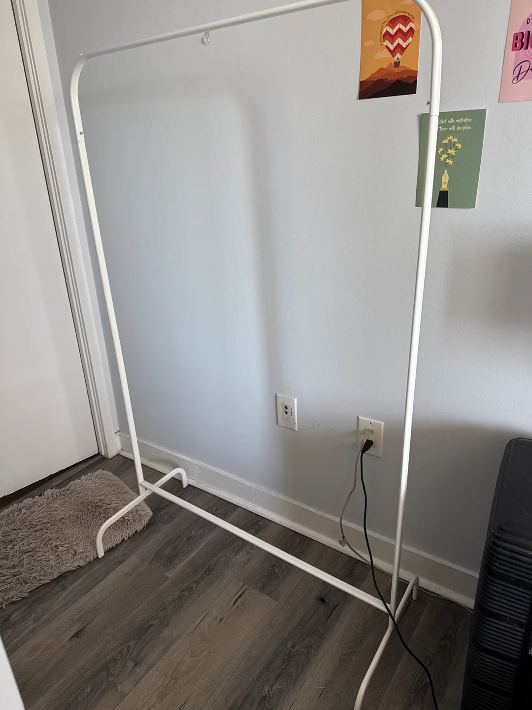 White Metal Garment Rack