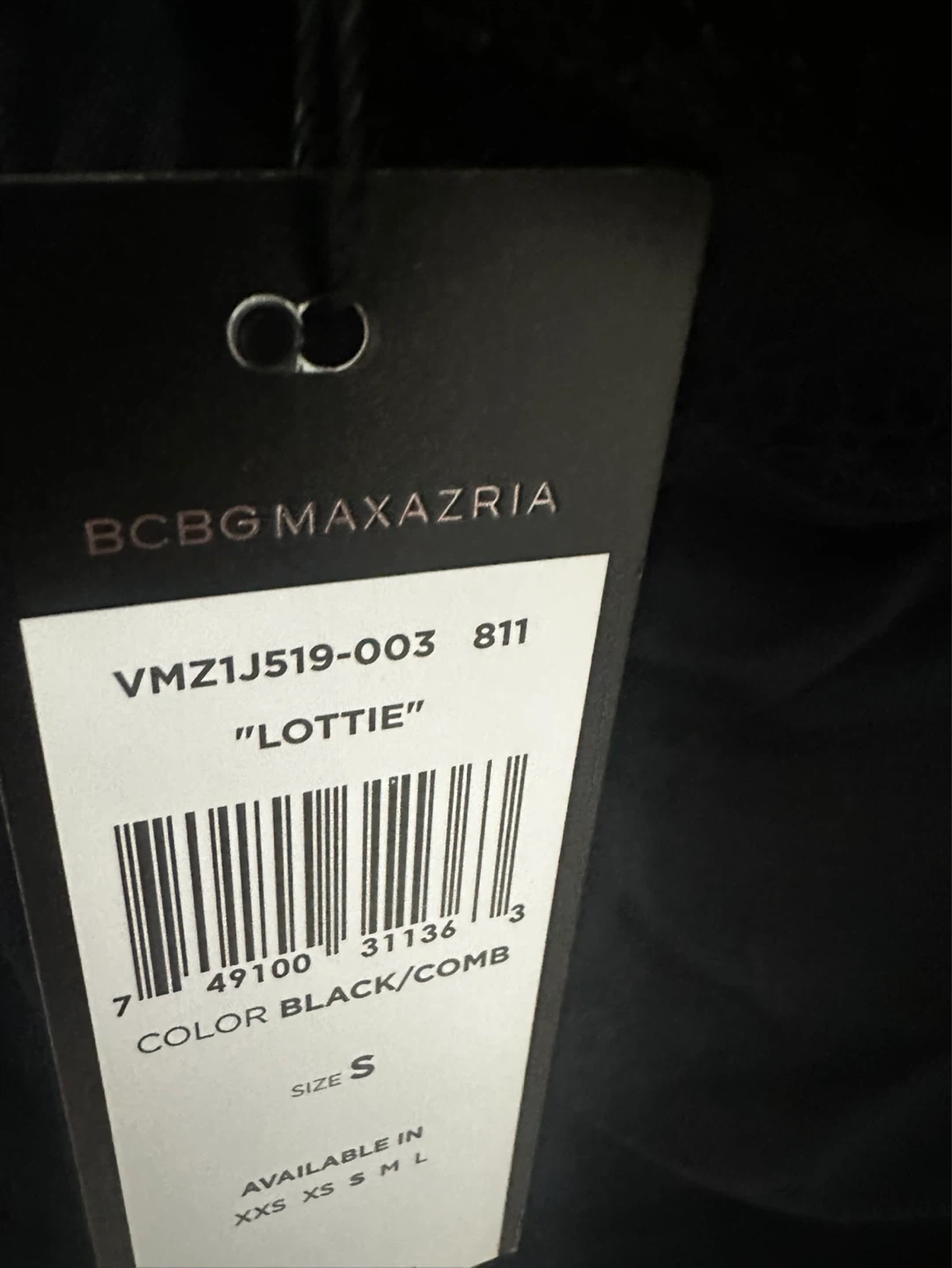 New BCBG Max Azria "Lottie" Black Top Size S - photo 3
