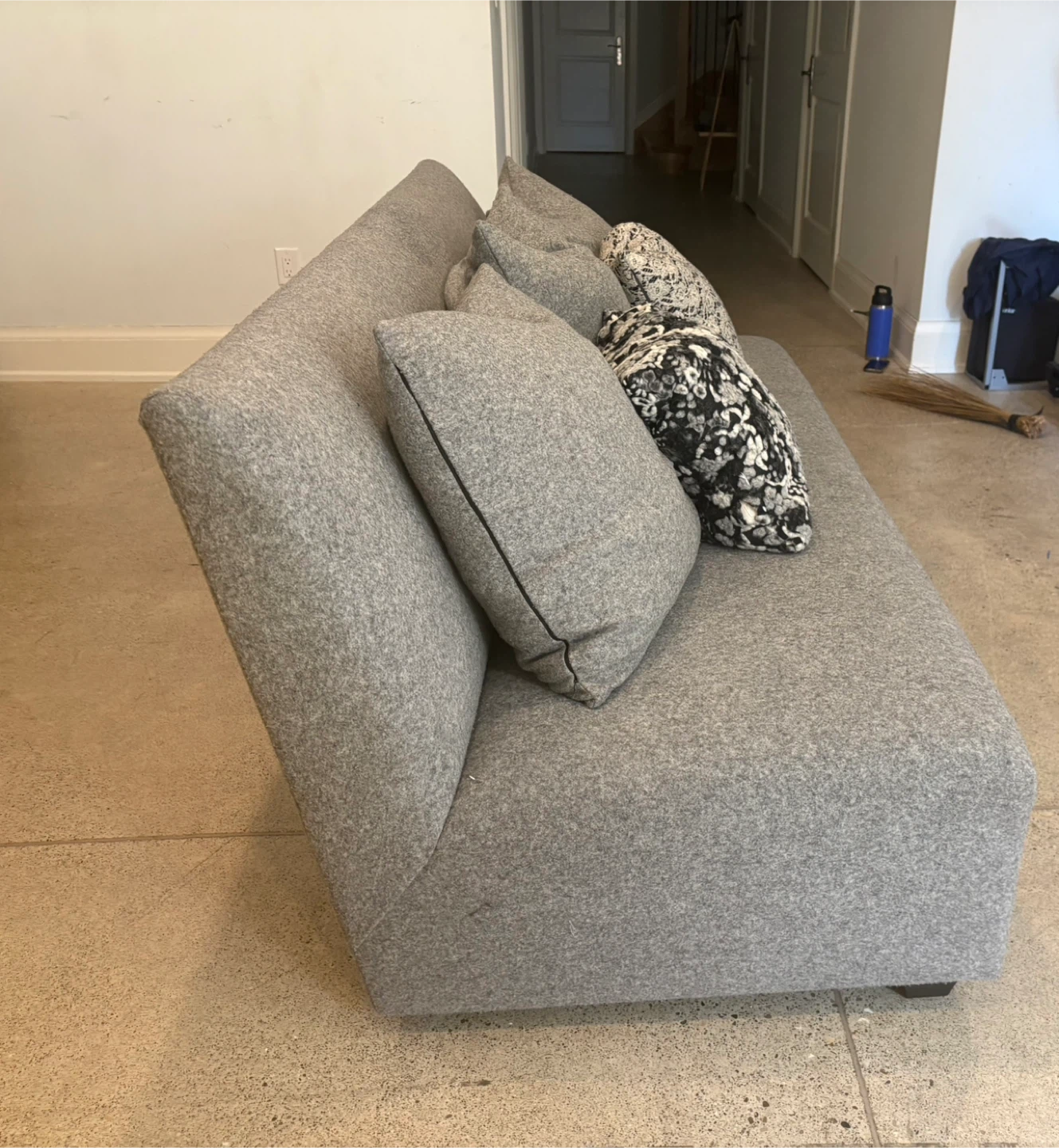 Gluckstein  Home custom- Grey Sofa with Throw Pillows - photo 3