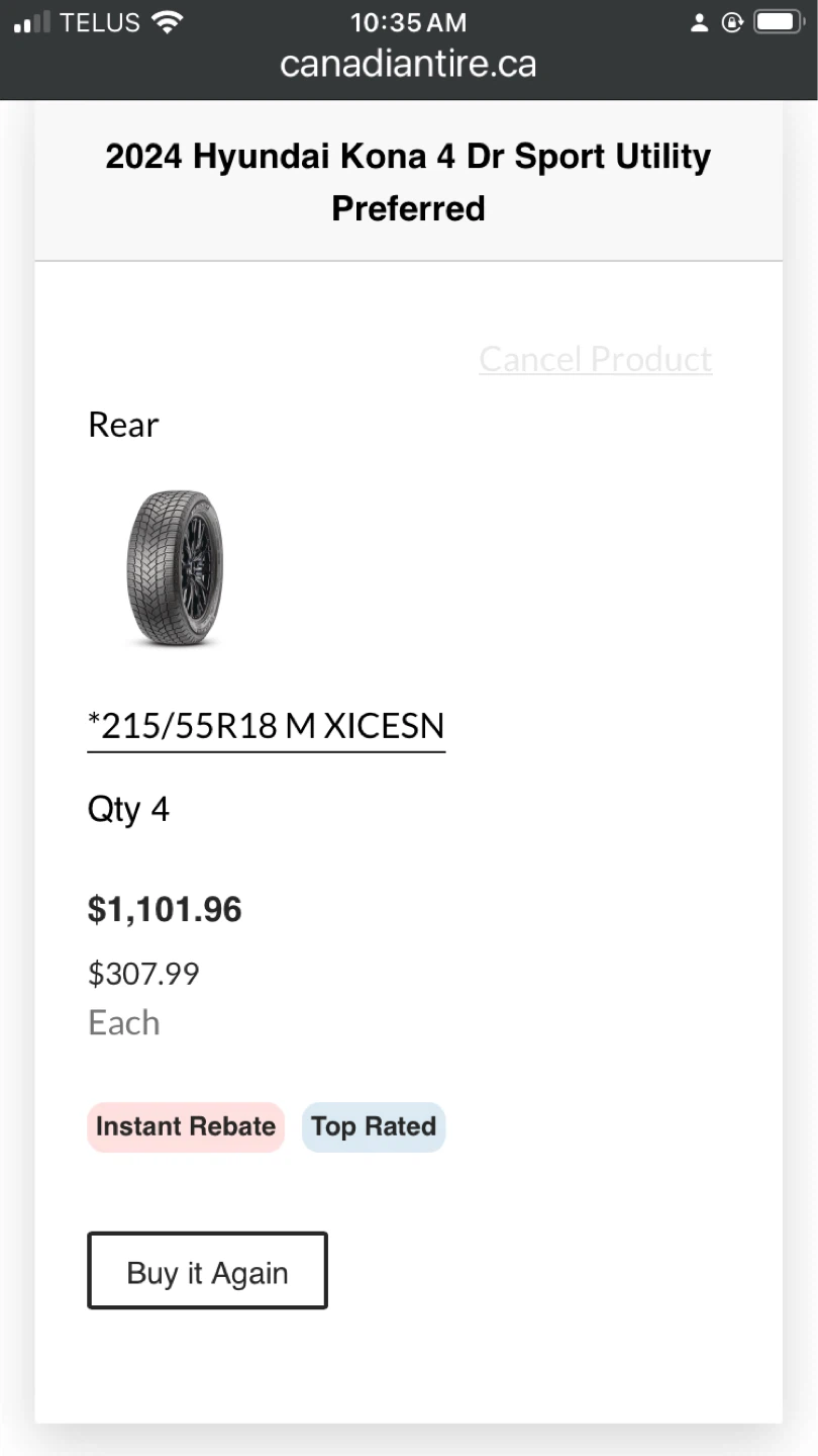 Michelin X-Ice SN 215/55R18 Winter Tires (Set of 4)