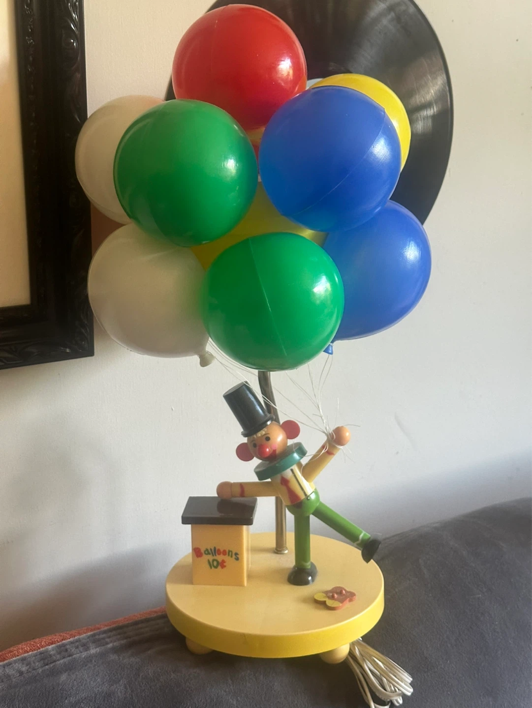 The dolly toy co vintage clown lamp