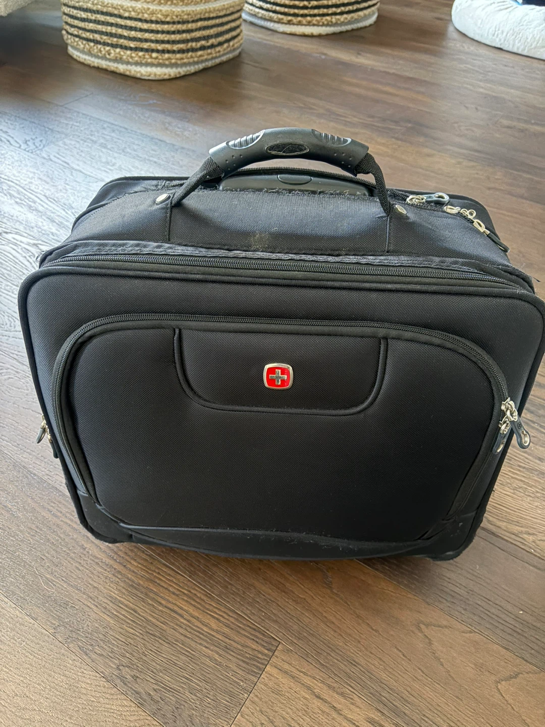 Swiss Gear Black Rolling Carry-On Luggage / Computer Bag