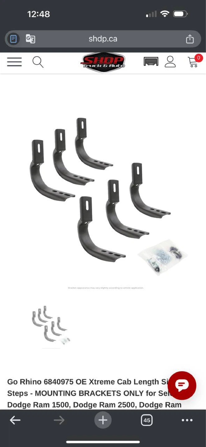GO RHINO 6840975 BRACKETS – DODGE RAM 1500 / 2500 / 3500
