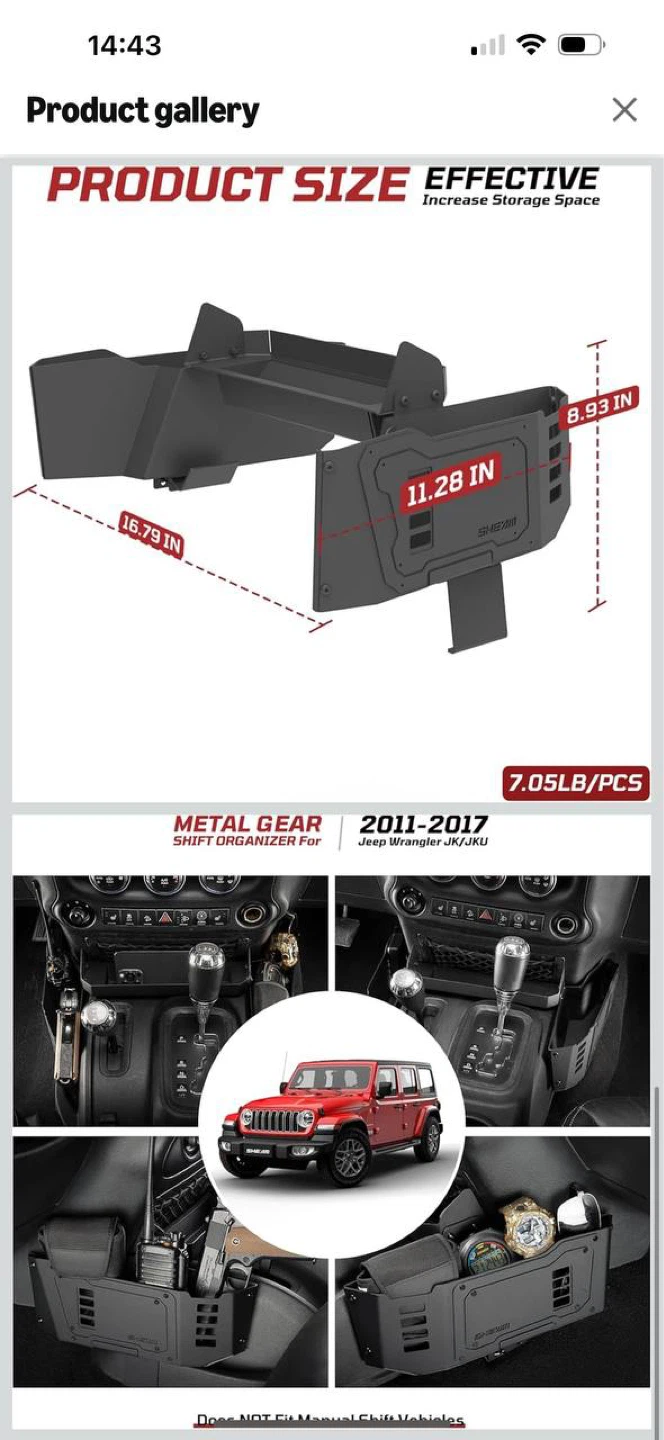 JEEP WRANGLER CONSOLE ORGANIZER – SHEAM 🔥🚙 - photo 5
