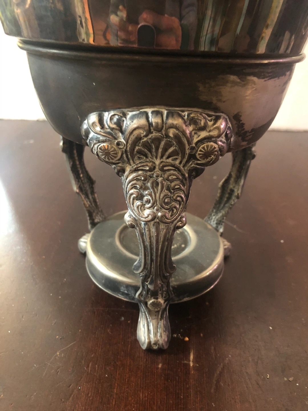 Vintage Silver Plated Upright Chafing Pot with Stand. - photo 2