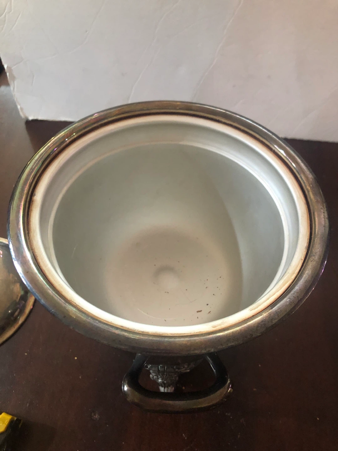 Vintage Silver Plated Upright Chafing Pot with Stand. - photo 4