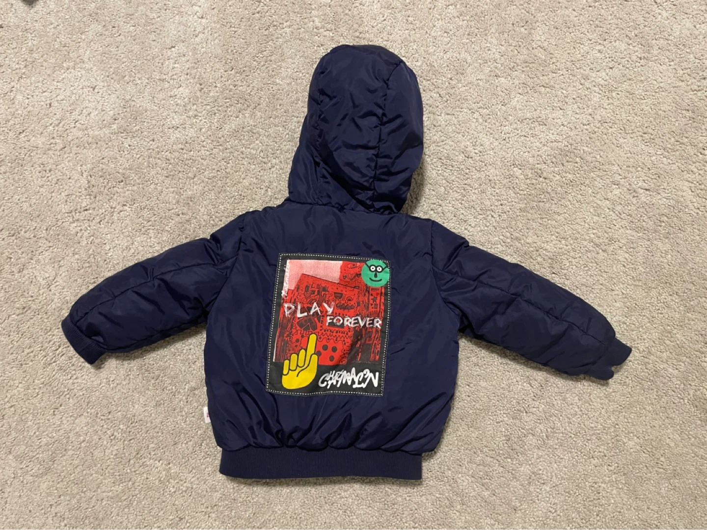 Baby Puffer Jacket Navy Blue , 9-12 month - photo 2
