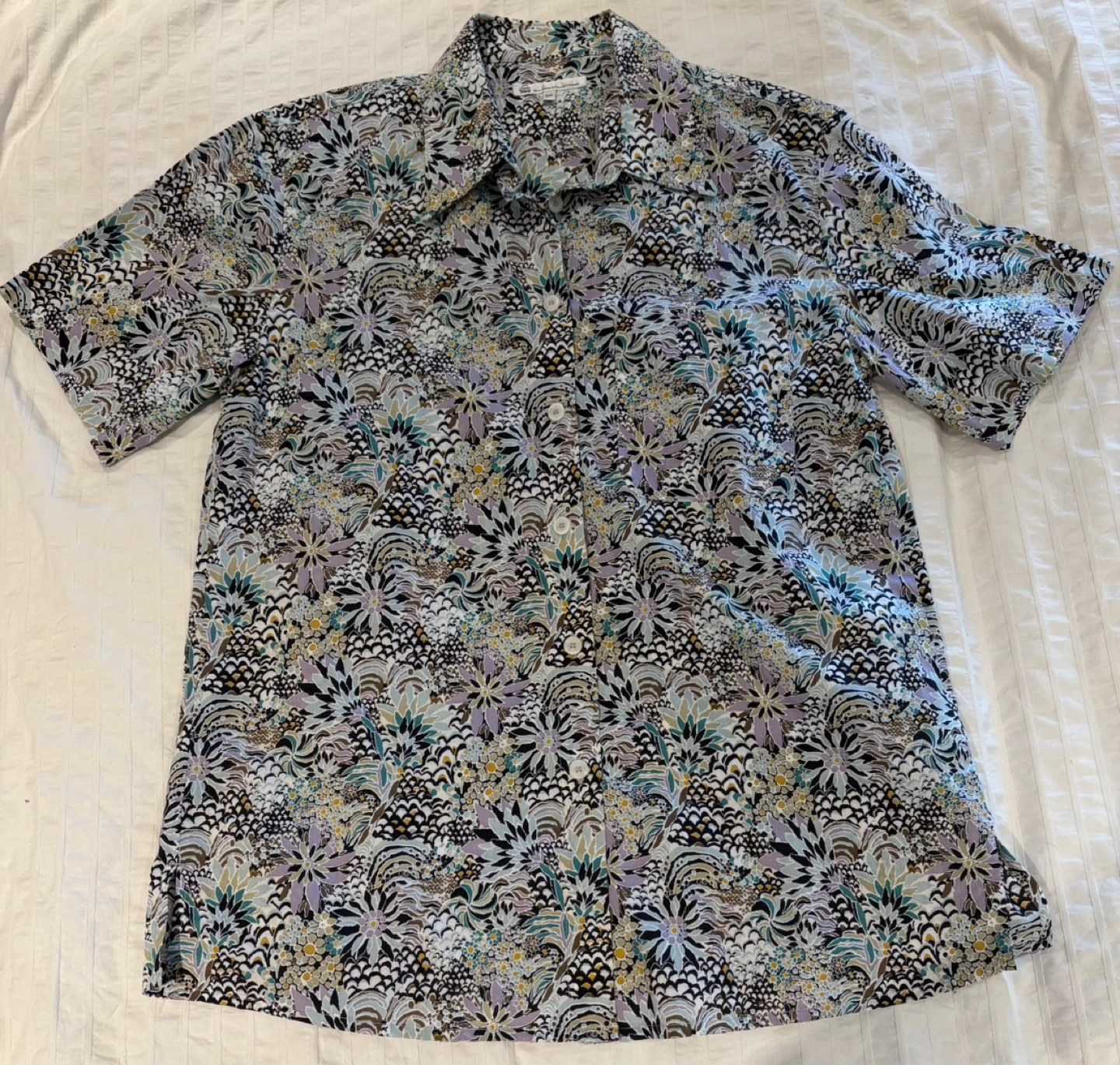Vintage Y2K Tilley Floral Print Short Sleeve Shirt Size S/M - photo 2