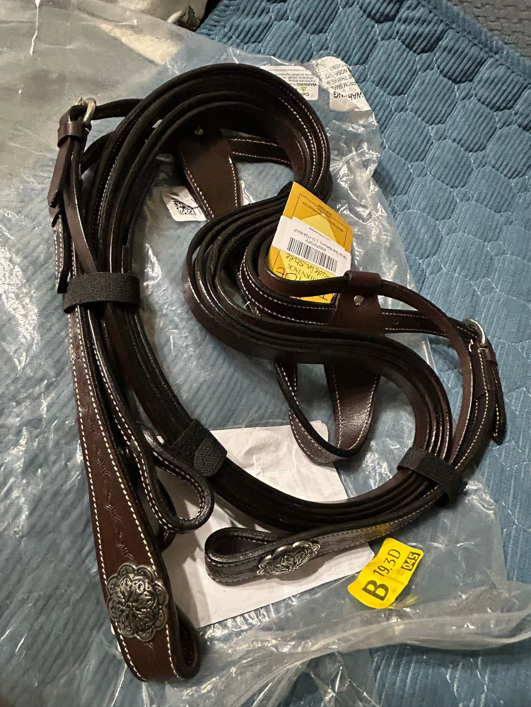 New/Tahoe Tack Western Headstall with Matching Split Reins - photo 2