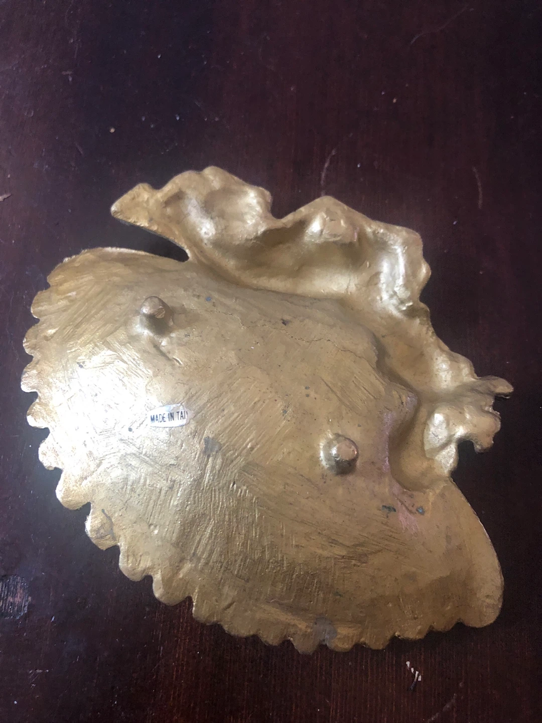 Vintage Brass Piece.  Lady with Fan - photo 4
