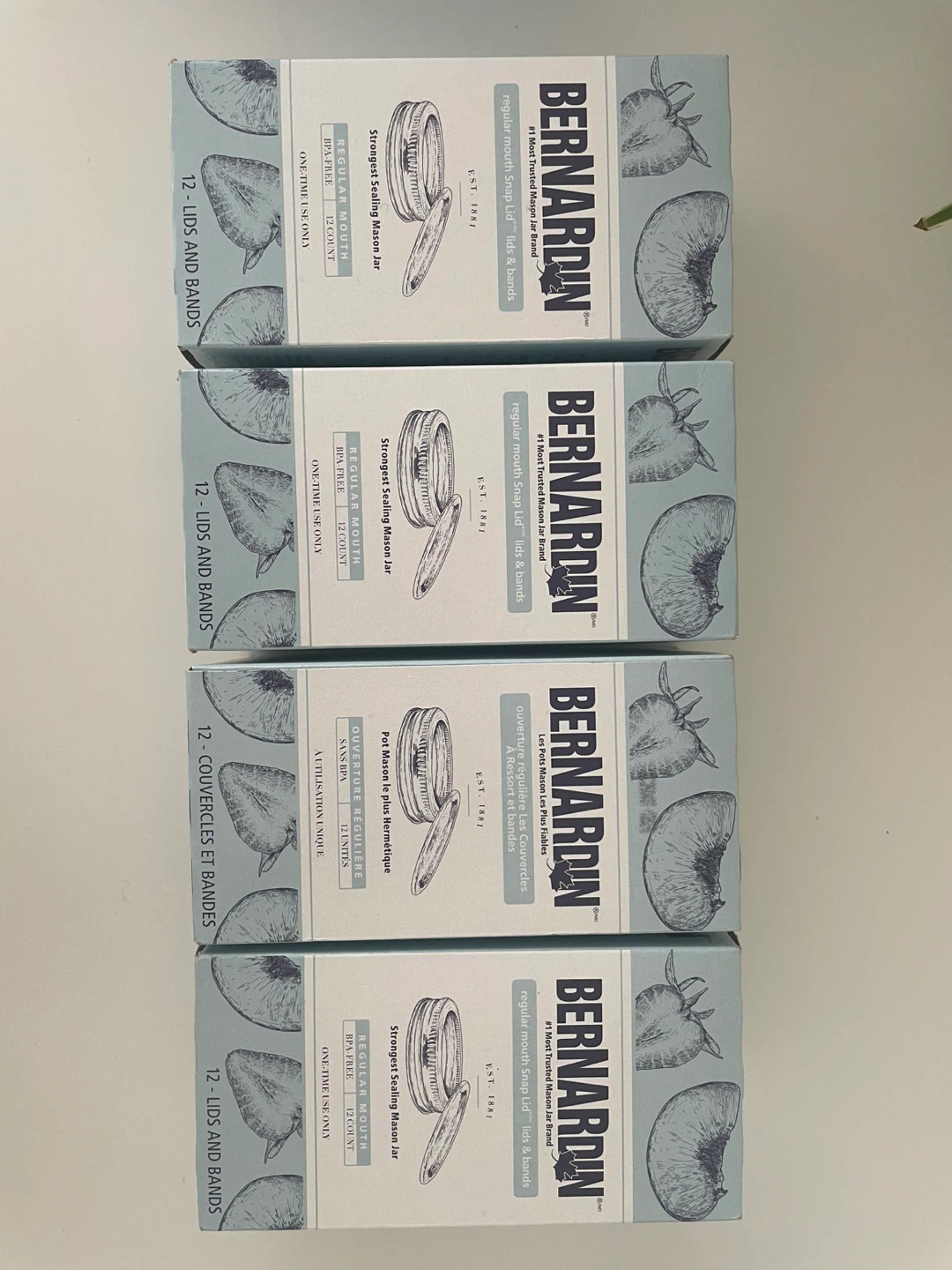 4pcs BERNARDIN Regular Mouth Snap Lid & Bands (12 Count) - photo 2