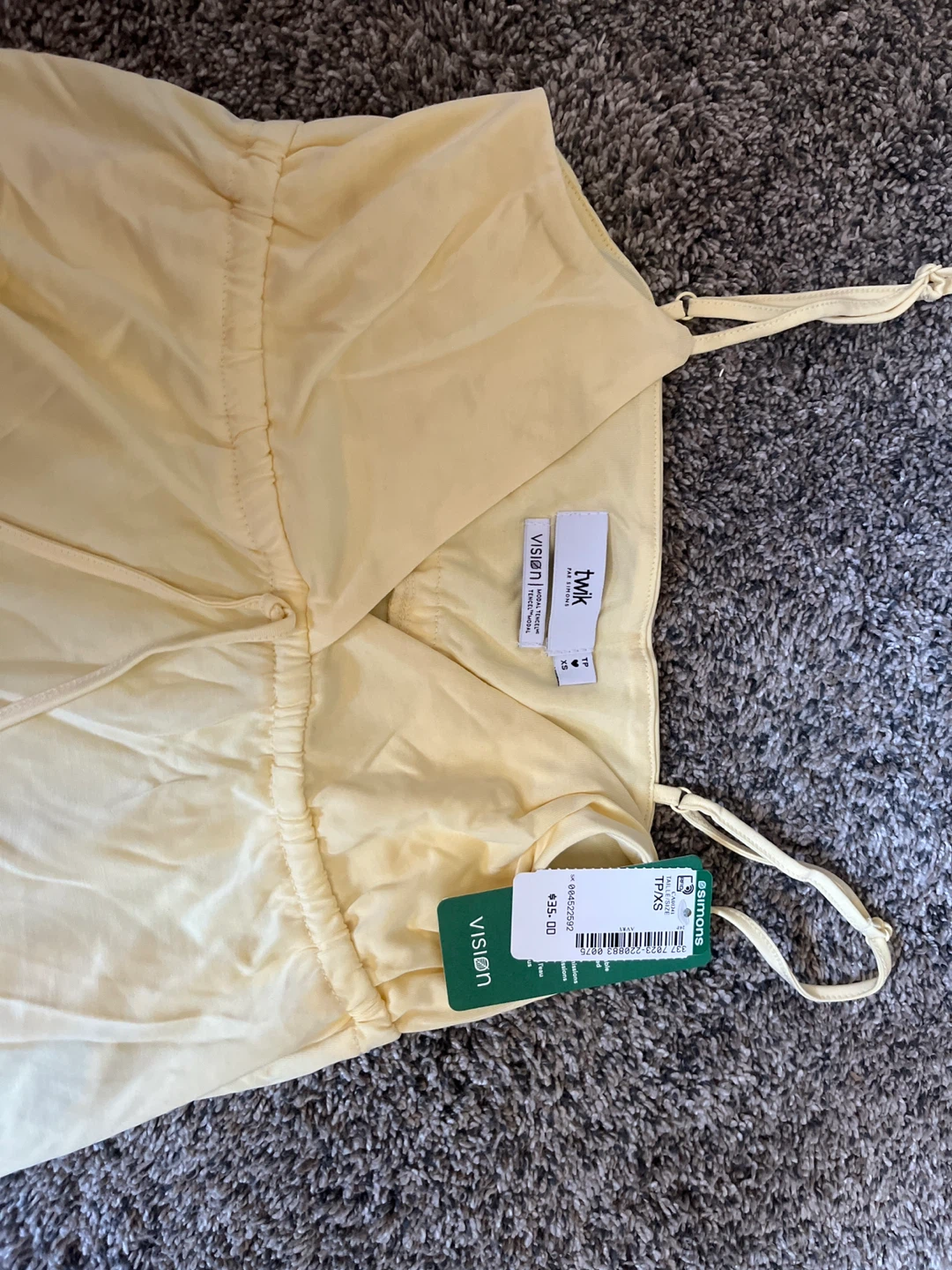 Twik Yellow Camisole Top - Size XS - photo 2