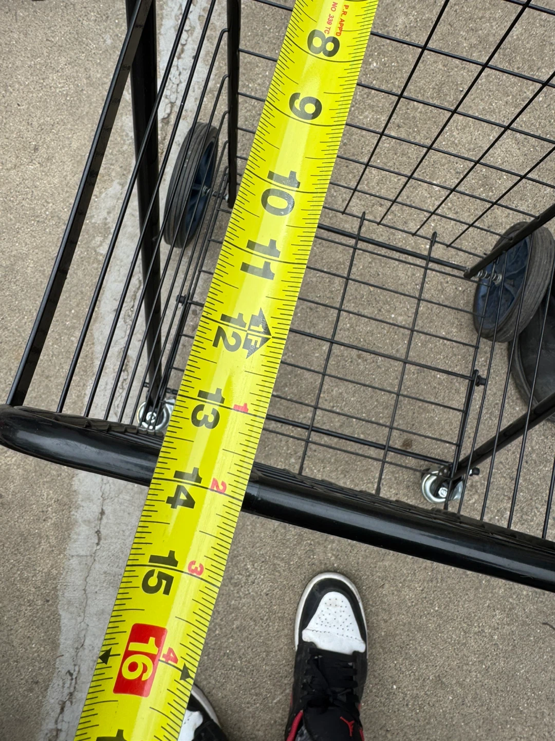 Black Metal Shopping Cart with Wheels - photo 4