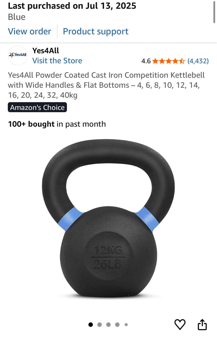 12KG/26LB Cast Iron Kettlebell - photo 2