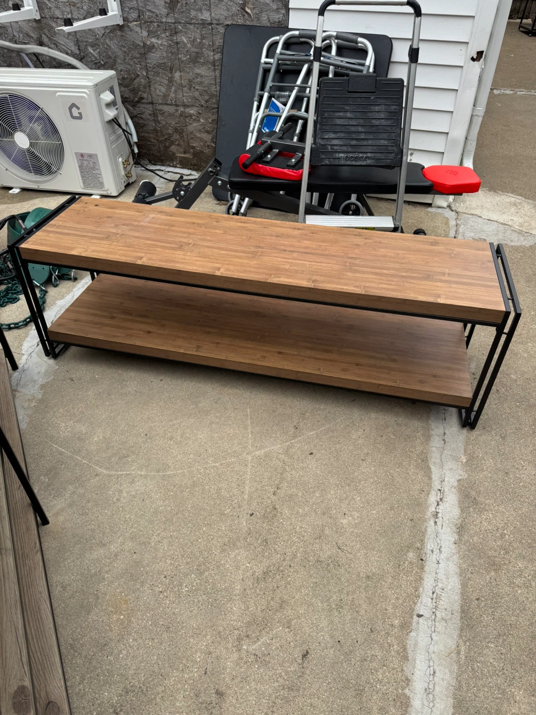 2-Tier Wooden Shelf Unit
