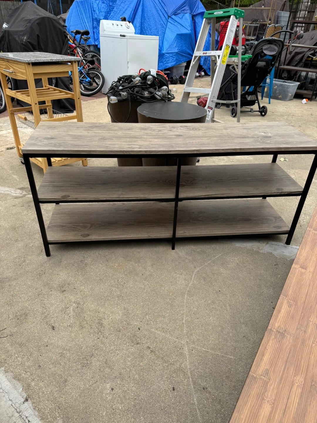 Wood Grain 3-Tier Shelf Unit - photo 2