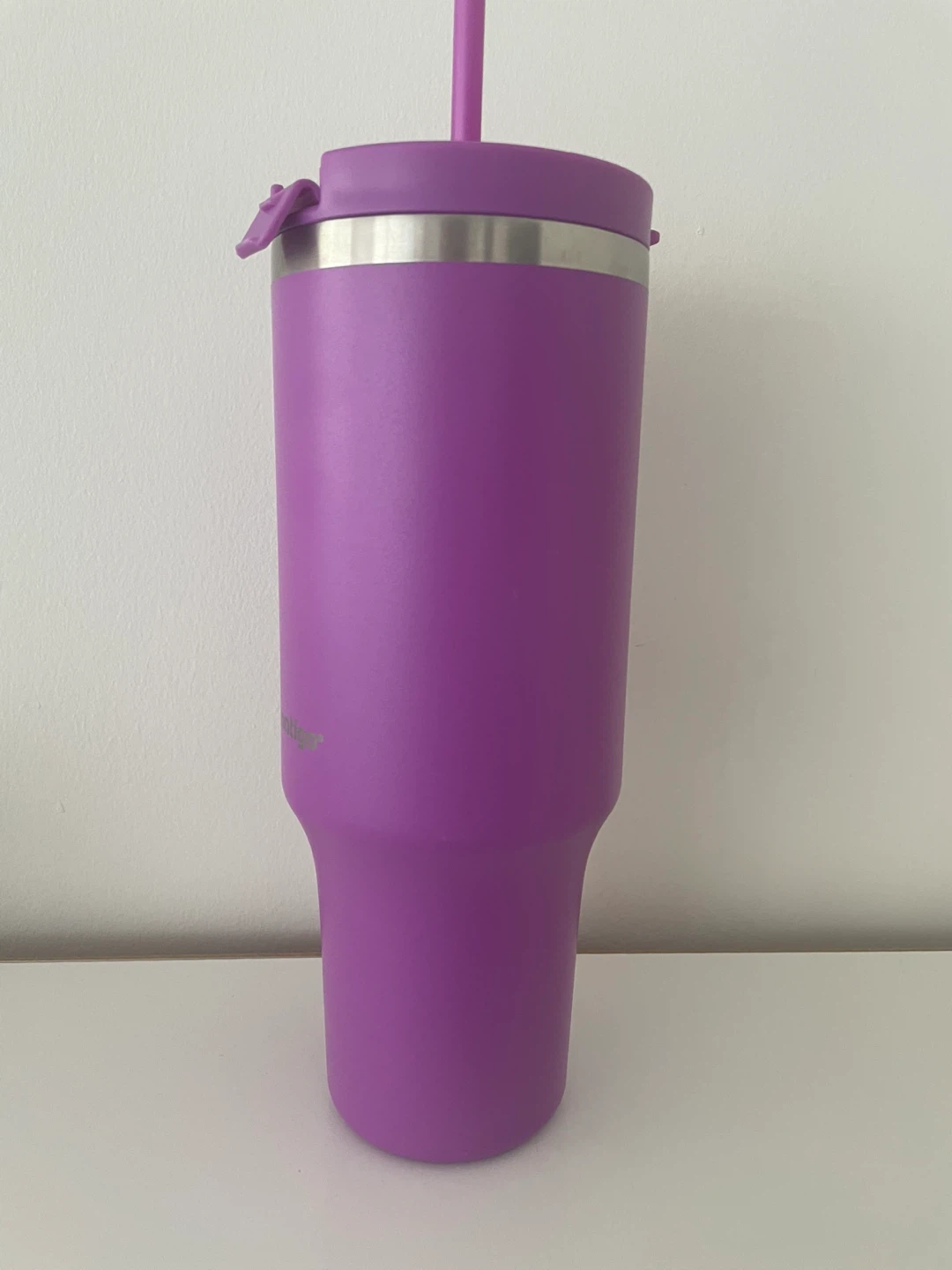 New! Contigo Purple Tumbler with Handle and Straw - photo 5