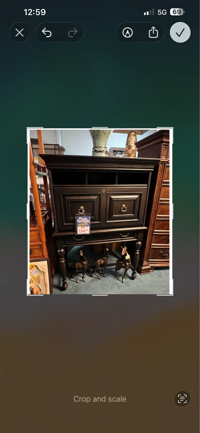 Ebony Secretary Desk