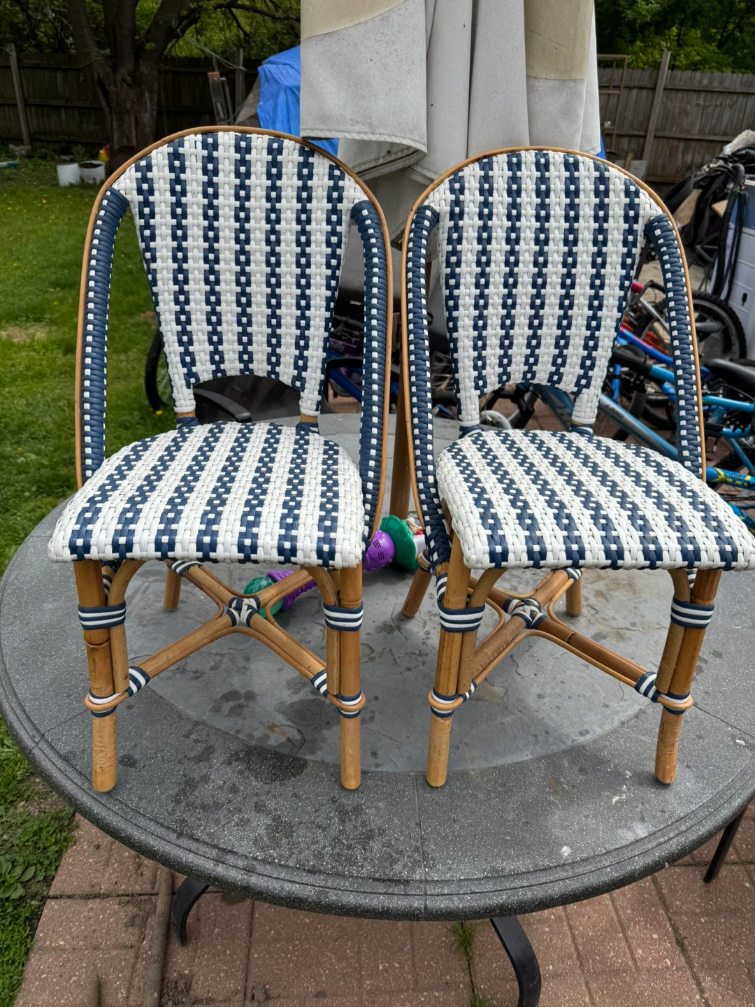 Woven Bistro Chairs (Set of 2)