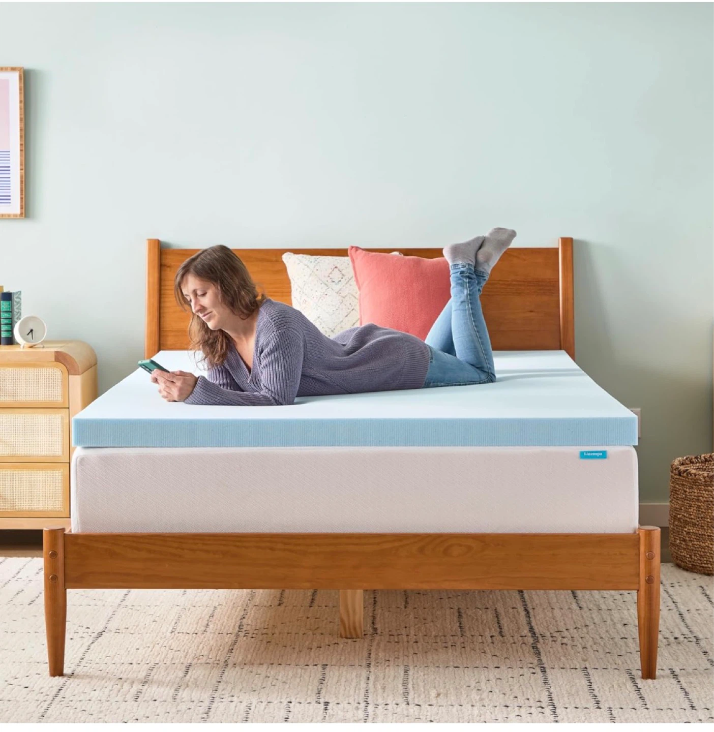 Linenspa Twin Size 3 Inch Memory Foam Mattress Topper - photo 2