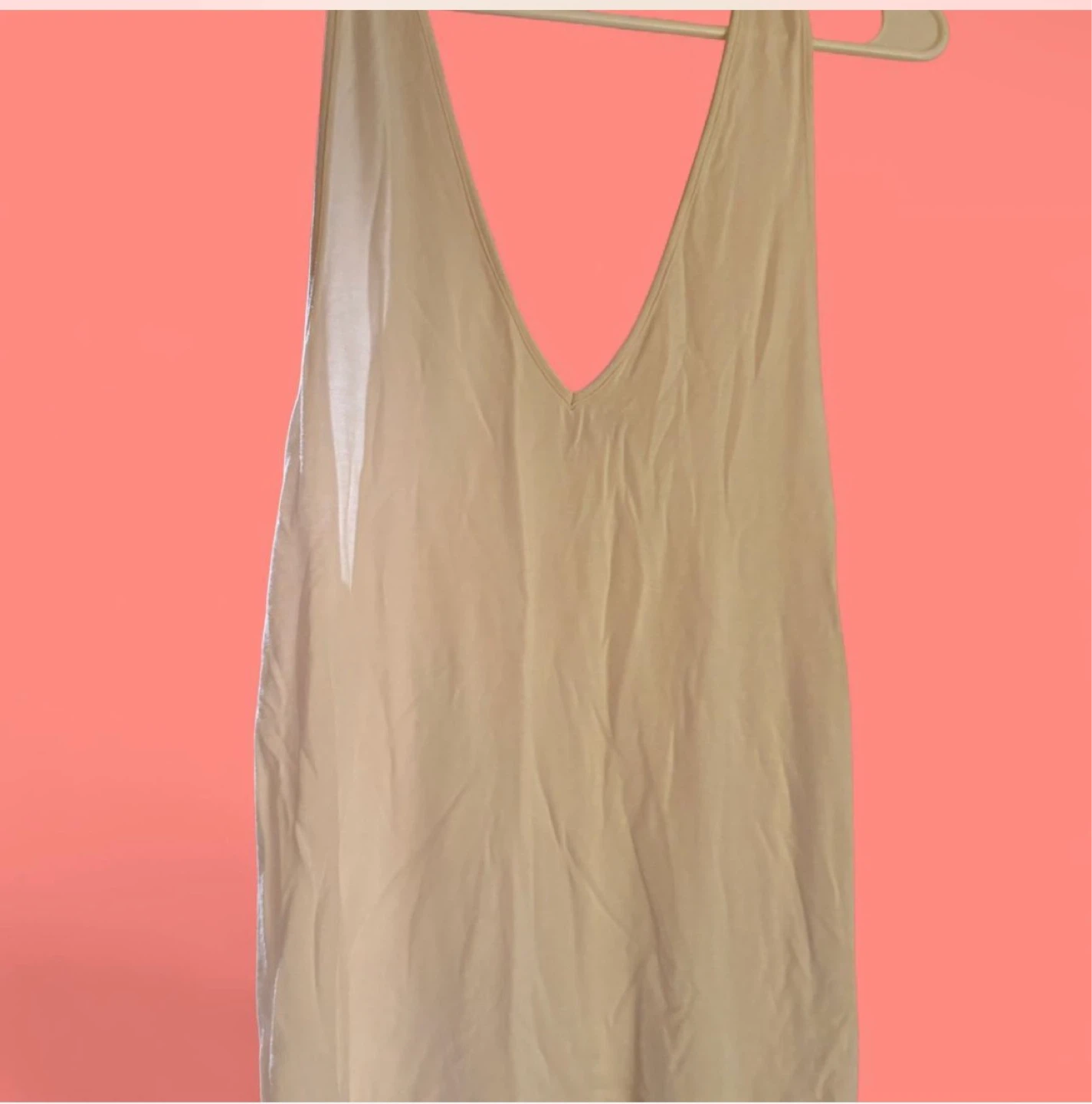 Women's White V-Neck Tank Top