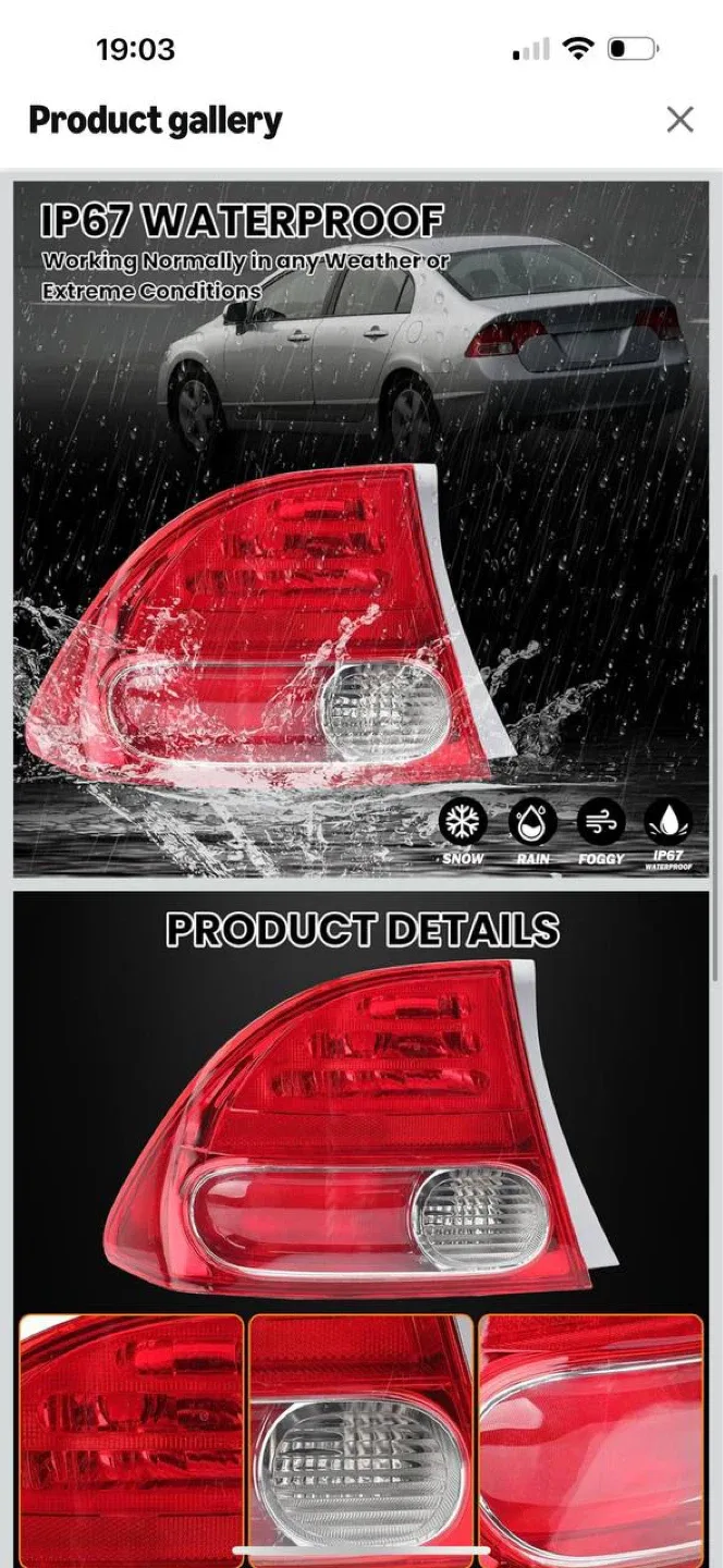 TAIL LIGHT LEFT SIDE – HONDA CIVIC 2006–2008 (SEDAN / HYBRID) - photo 3