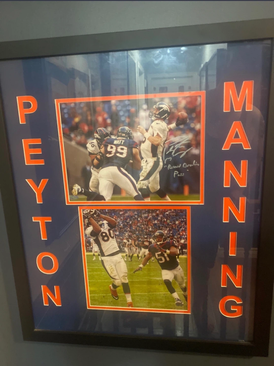 Peyton Manning Framed Autographed Photo Collage