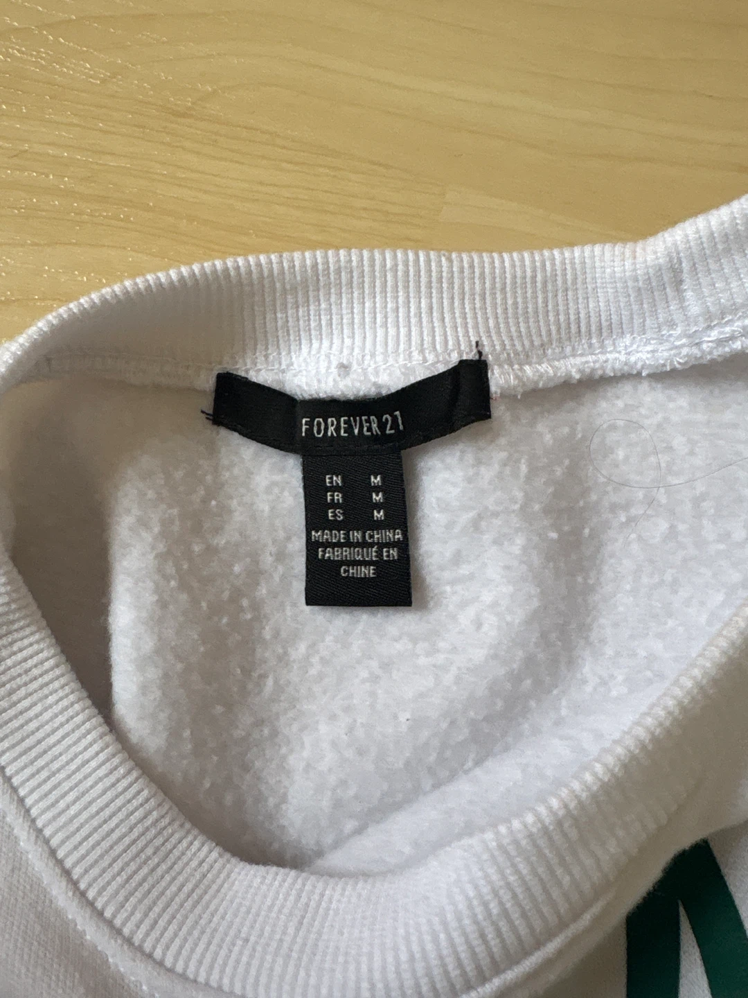 Forever 21 White "Montauk" Cropped Sweatshirt - Size M - photo 2