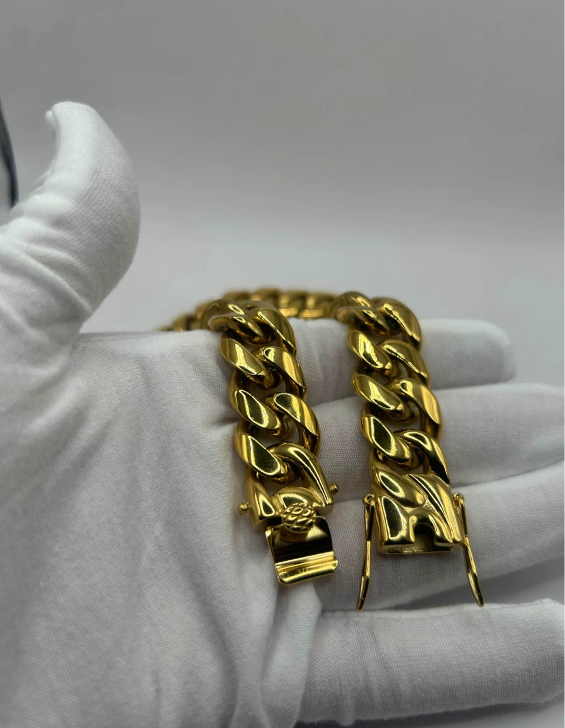 Men's Gold Cuban Link Chain 22 inch - photo 2